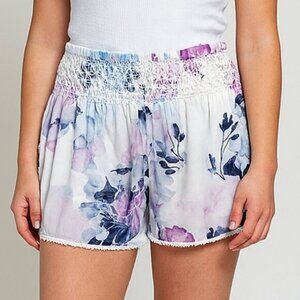 INDIGO Reign Floral  Water Color Shorts